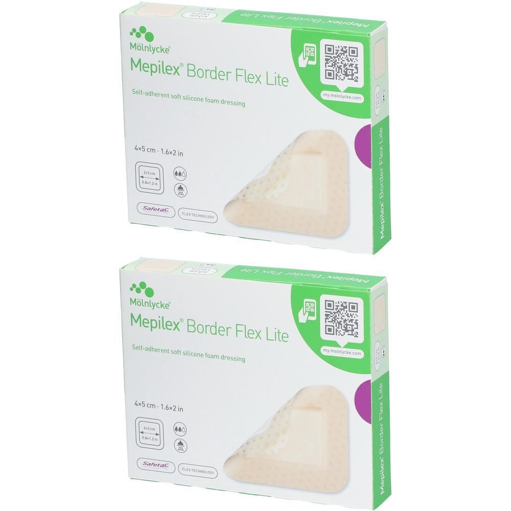 Mepilex Border Flex Lite Schaumverband 4x5 cm 2x 2x10 St Verband