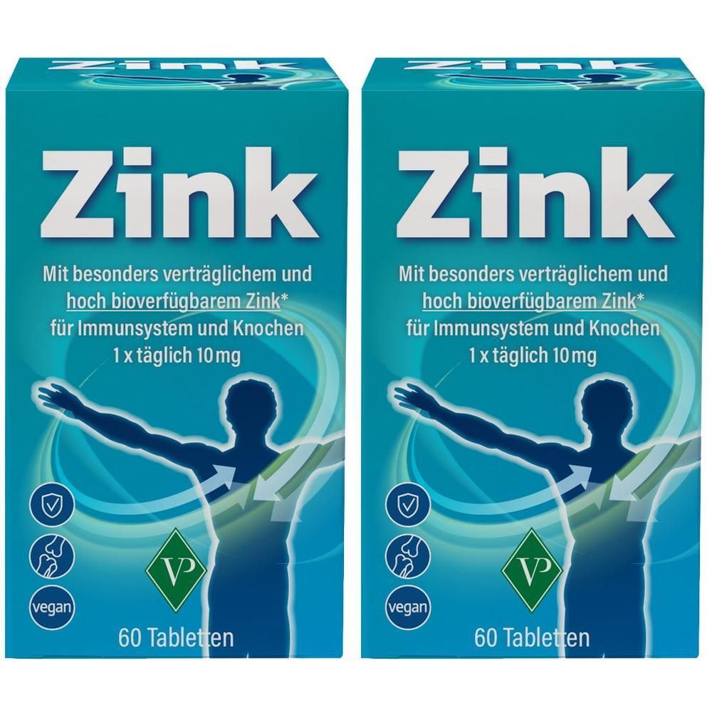 Zink 10 mg Tabletten 2x 2x60 St