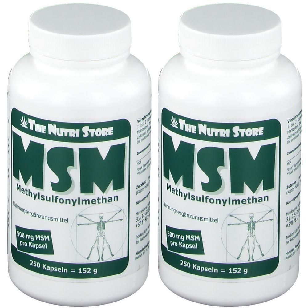 MSM 500 mg Methylsulfonylmethan Kapseln 2x 2x250 St