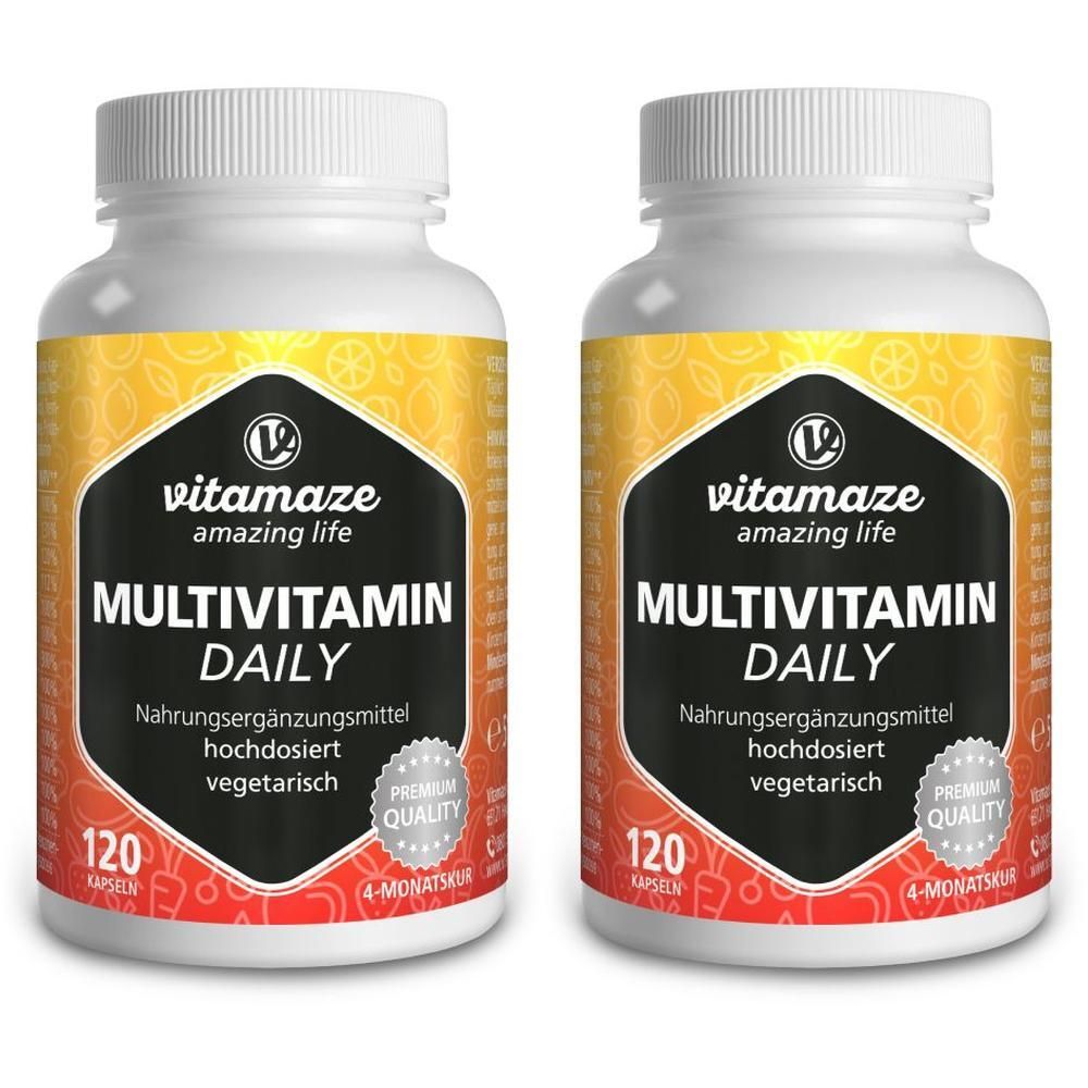 Multivitamin Daily ohne Jod vegetarisch Kapseln 2x 2x120 St