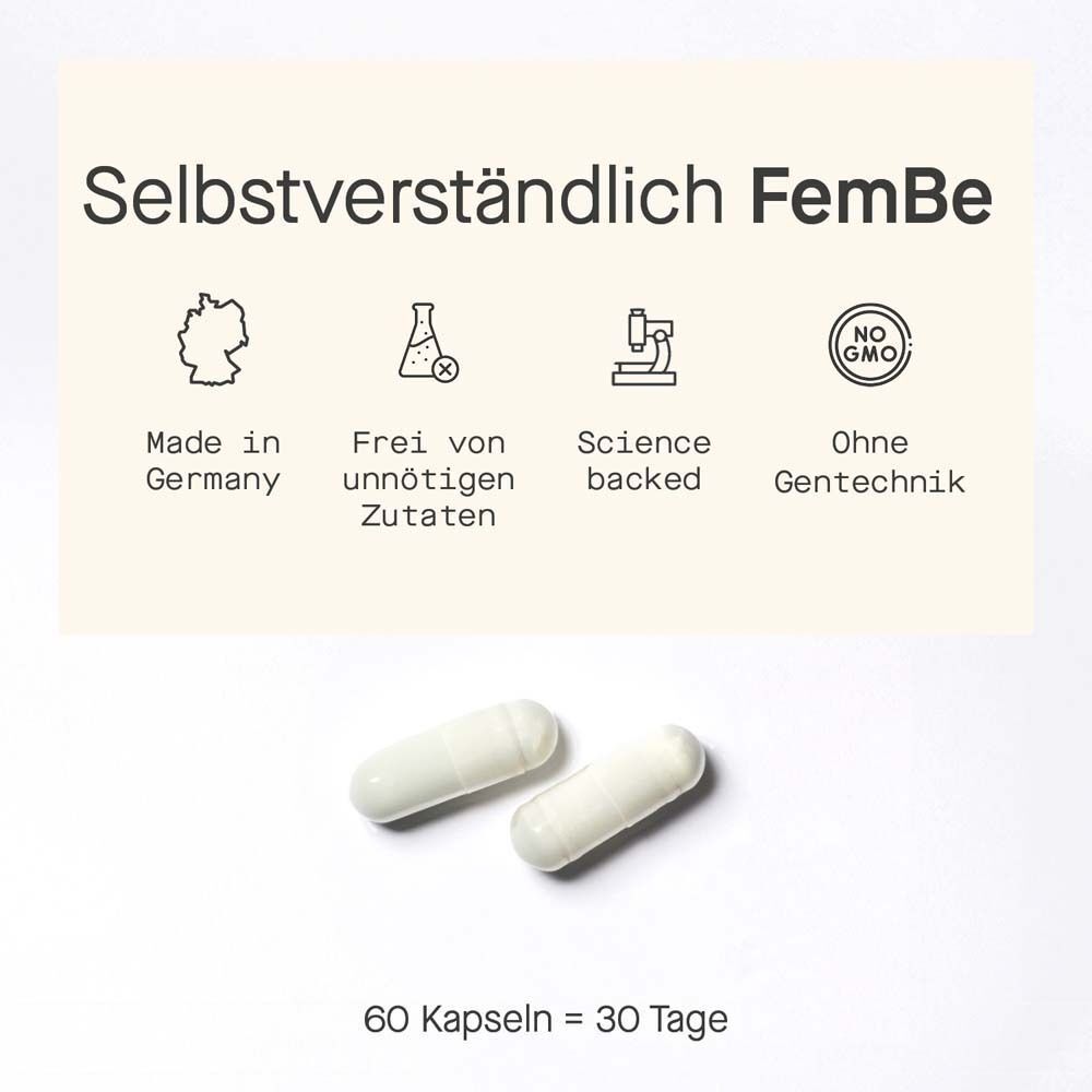 FemBe PMS Kapseln mit Mönchspfeffer, Safran, Magnesium & Inwer