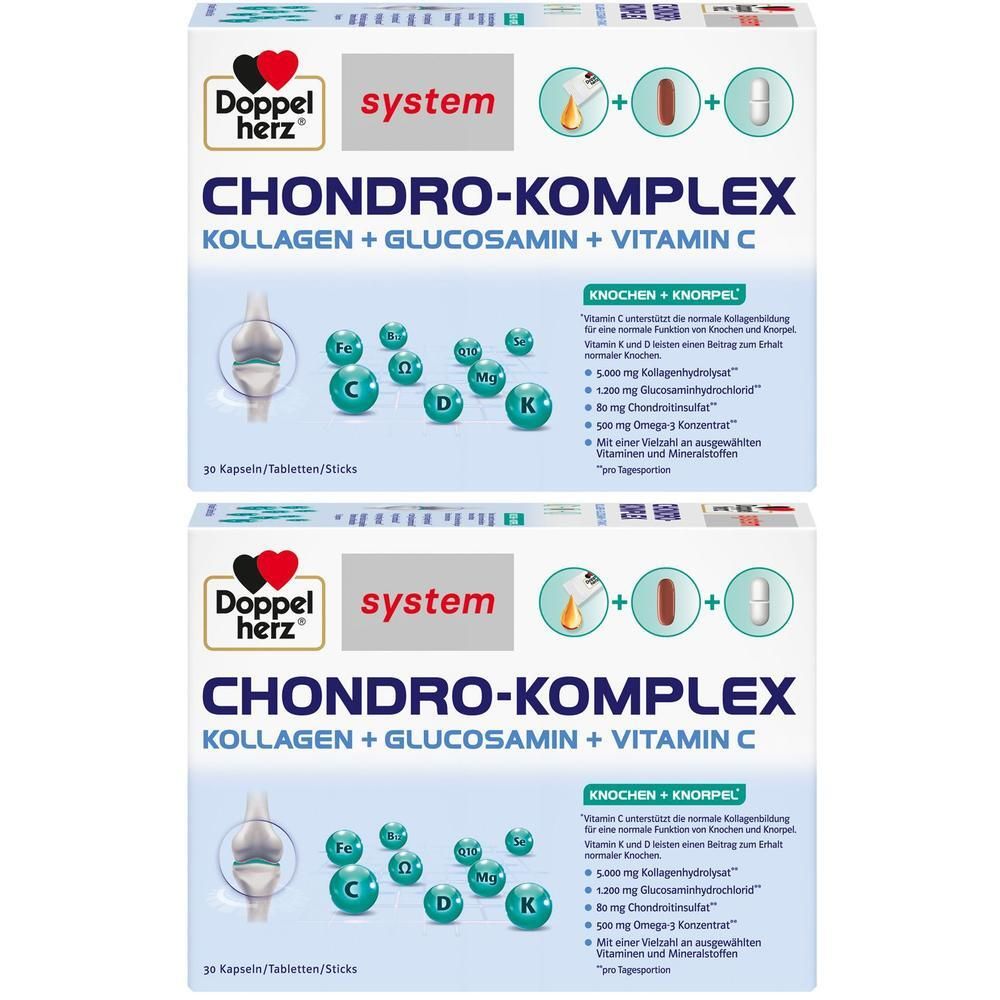 Doppelherz Chondro-Komplex syst.Komb.Tab.Kap.Stick 2x 2x30 St Kombipackung