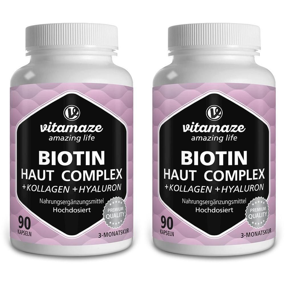 Biotin Haut Komplex hochdosiert+Kollagen Kapseln 2x 2x90 St