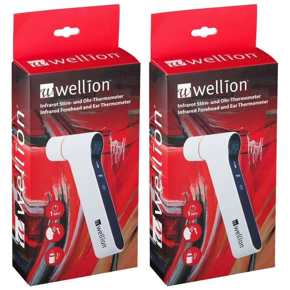 Wellion Infrarot Stirn- und Ohrthermometer 2x 2x1 St