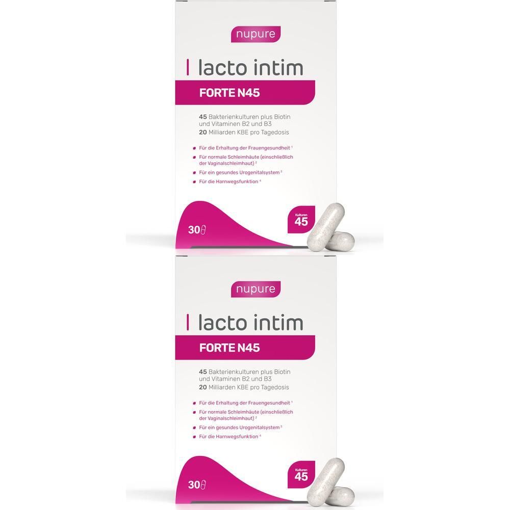 Lacto Intim Forte N45+Biotin+Vitamin B2 & B3 Kaps. 2x 2x30 St Kapseln