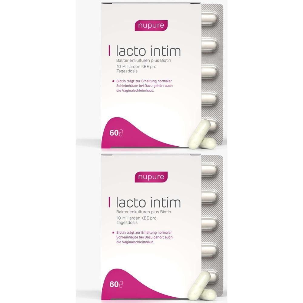 Lacto Intim Milchsäurebakterien+Biotin msr.Kaps. 2x 2x60 St Kapseln magensaftresistent