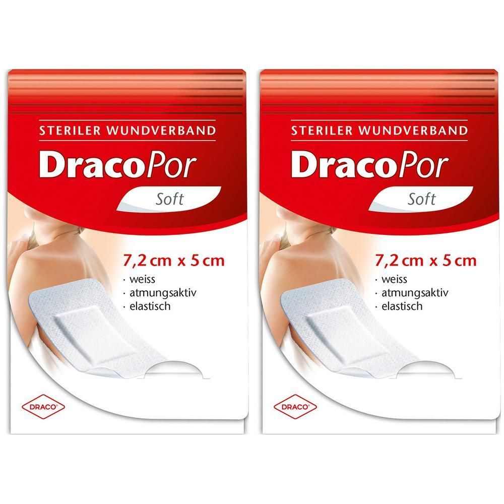 Dracopor Wundverband 5x7,2 cm steril 2x 2x50 St Pflaster