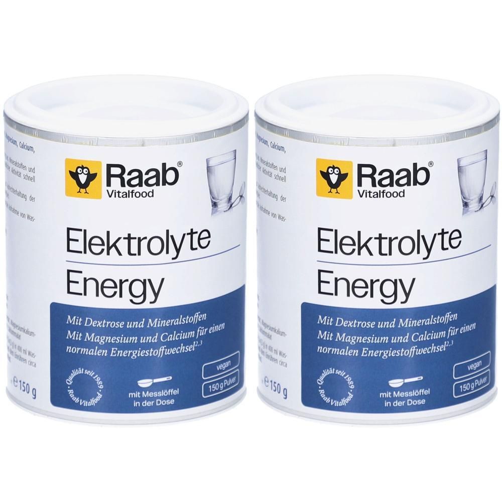 Raab Vitalfood Elektrolyte Energy Pulver 2x 2x150 g