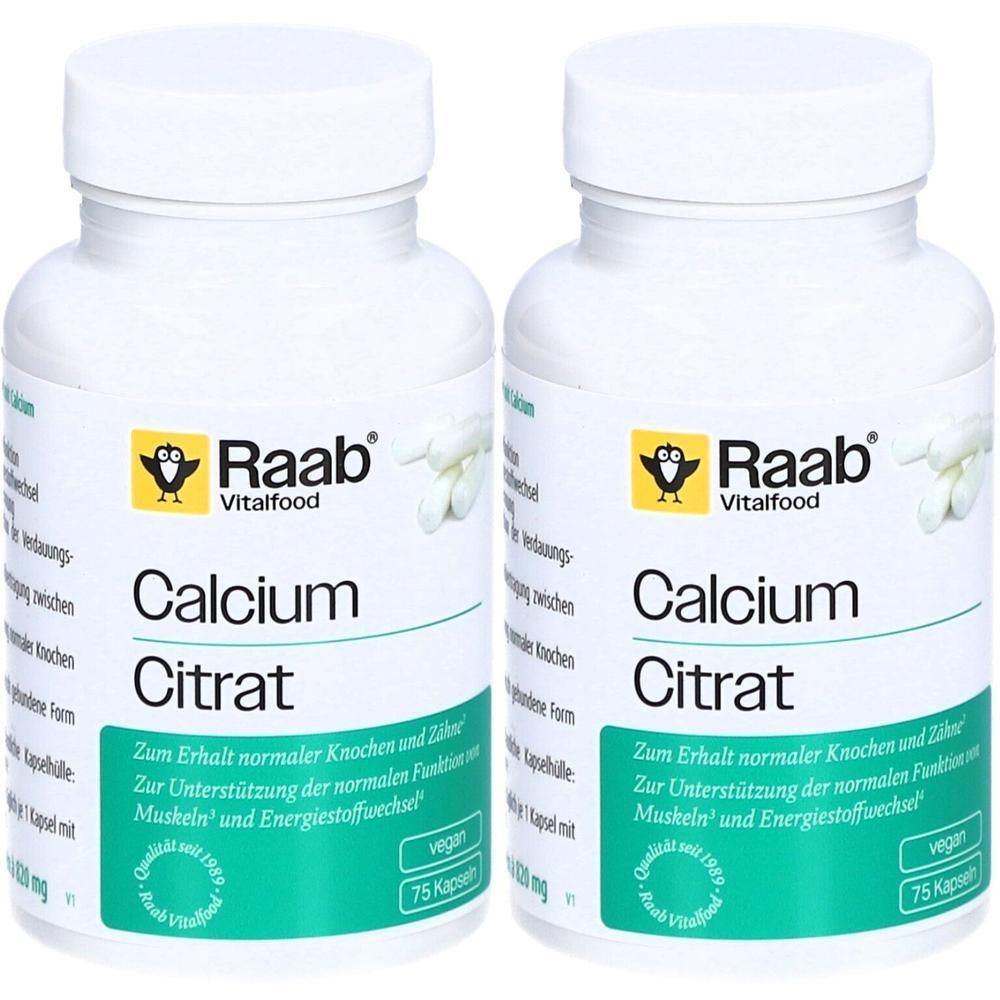 Raab Vitalfood Calciumcitrat Kapseln 2x 2x75 St