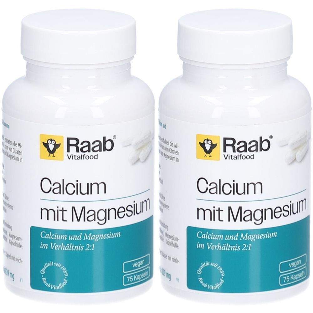 Raab Vitalfood Calcium mit Magnesium Kapseln 2x 2x75 St