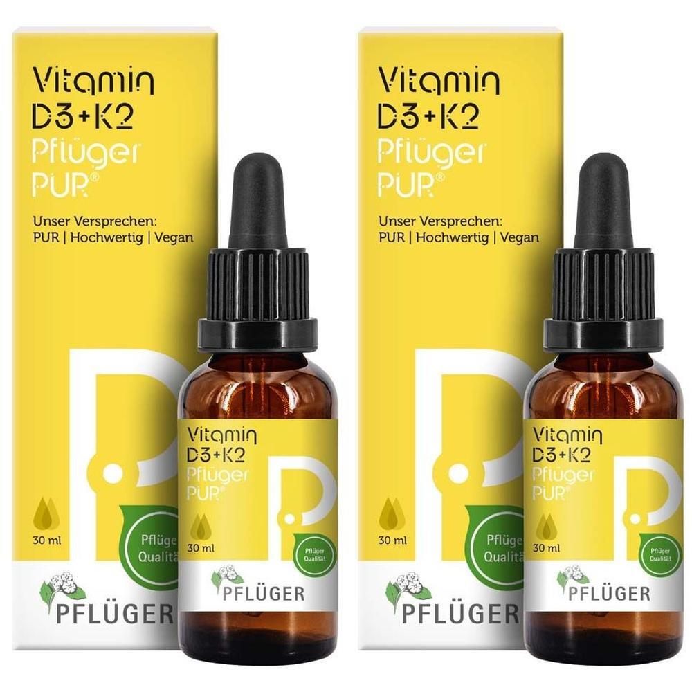 Vitamin D3+K2 Pflüger PUR 500 I.e./25 µg Tropfen 2x 2x30 ml