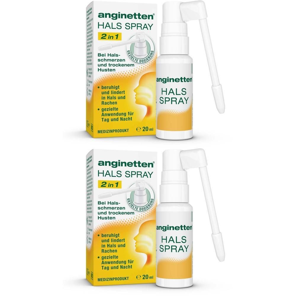 Anginetten Halsspray 2in1 Erw. 2x 2x20 ml Spray