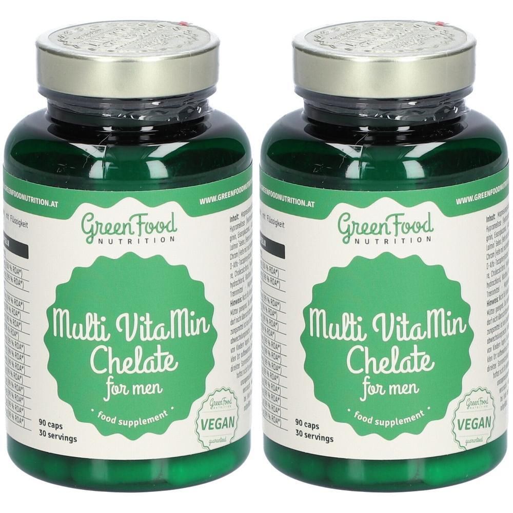 GreenFood Nutrition Multi VitaMin Chelate for men 90cps 2x 2x90 St Kapseln