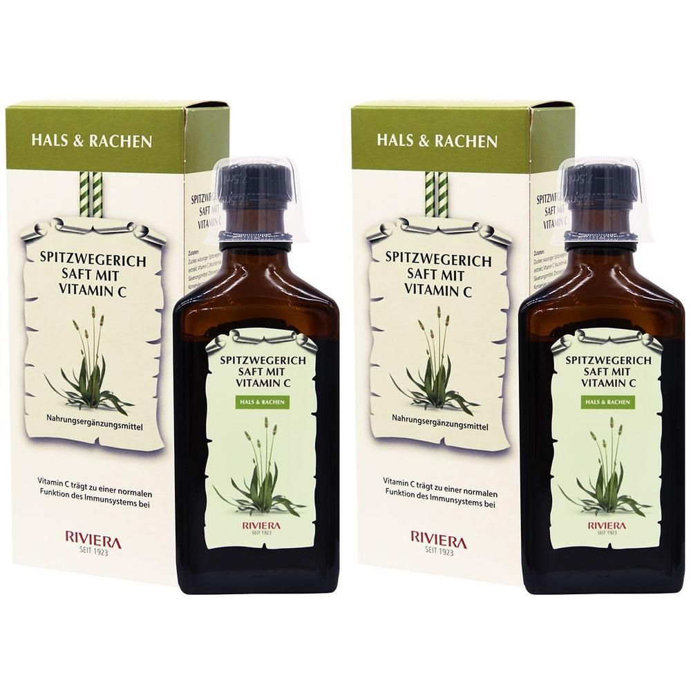 Riviera Spitzwegerich Saft mit Vitamin C 2x 2x250 ml
