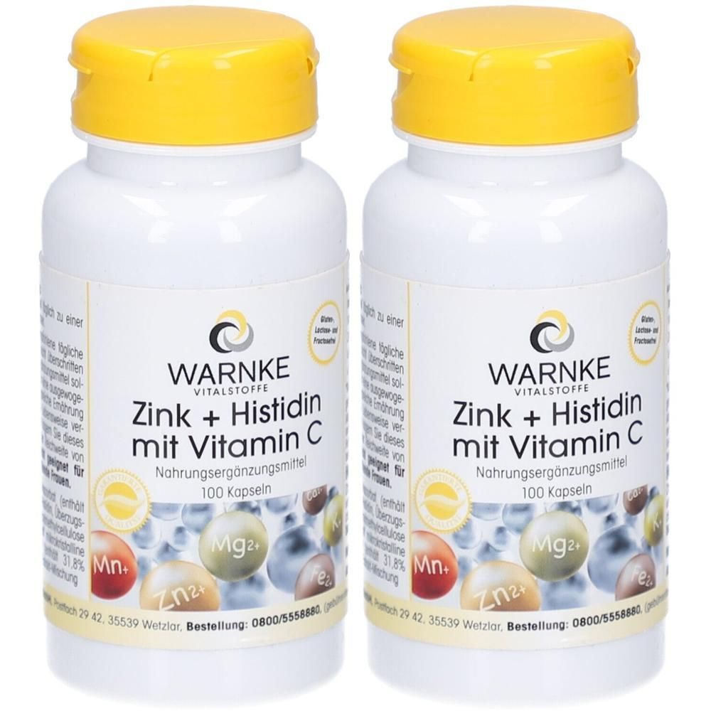 Zink+Histidin mit Vitamin C Kapseln 2x 2x100 St