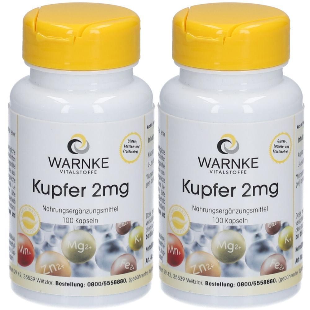 Kupfer 2 mg Kapseln 2x 2x100 St