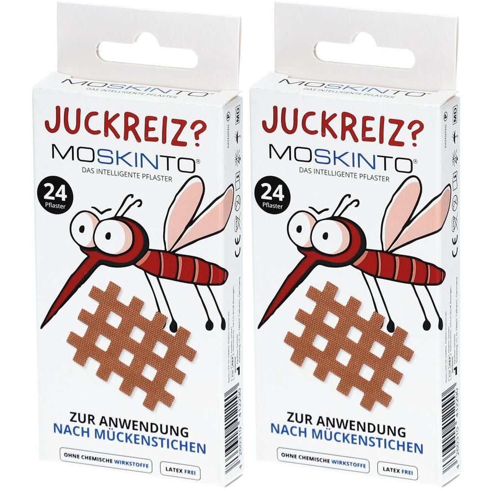 Moskinto Pflaster Hängefaltschachtel Eurolochung 2x 2x24 St