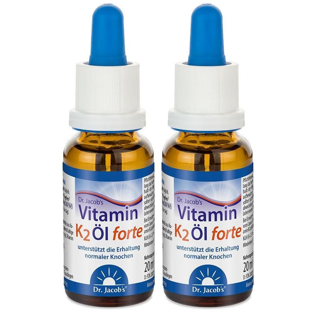 Vitamin K2 ÖL forte 200µg all-trans MK7 Dr.Jac.FLE 2x 2x20 ml Flüssigkeit zum Einnehmen