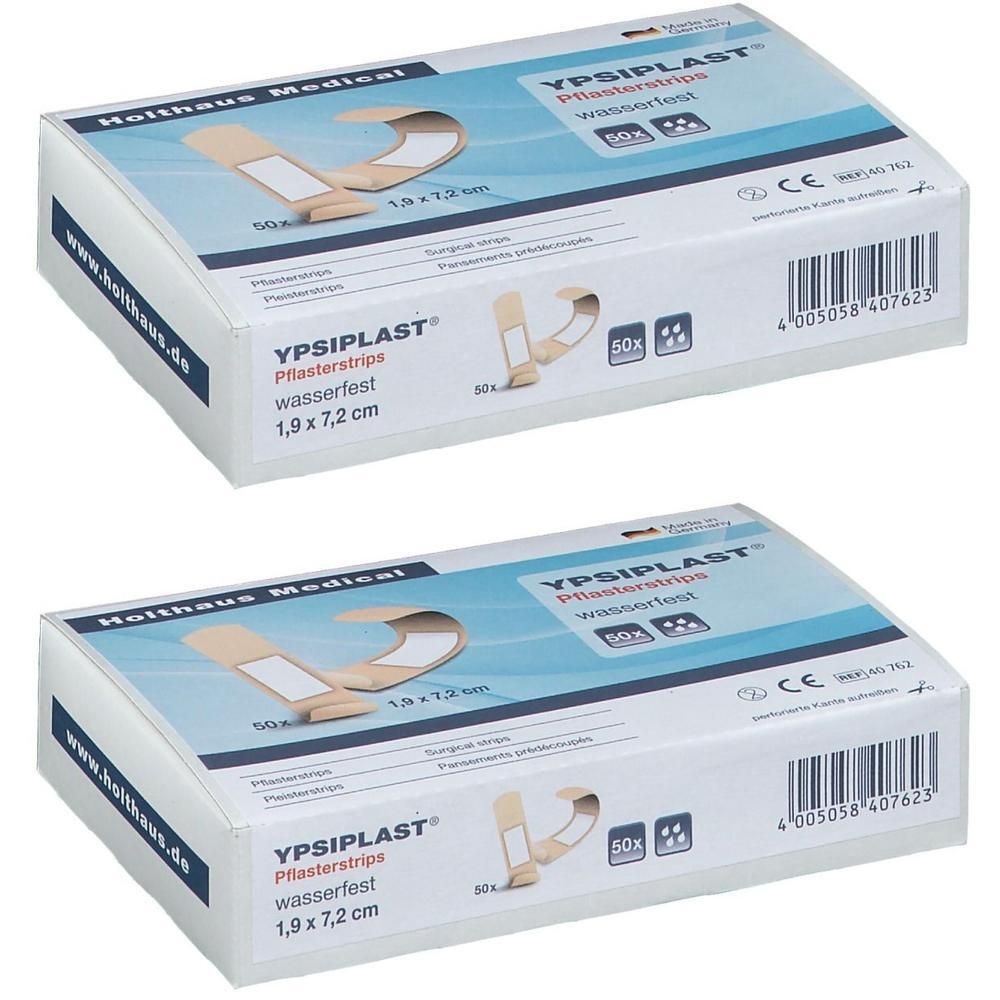 Pflasterstrips Ypsiplast wasserfest 1,9x7,2 cm 2x 2x50 St Pflaster