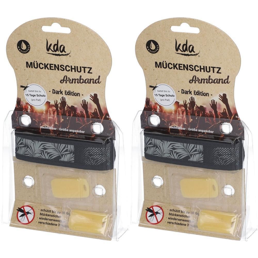 Mückenschutz Armband Blätter grau 2x 2x1 St