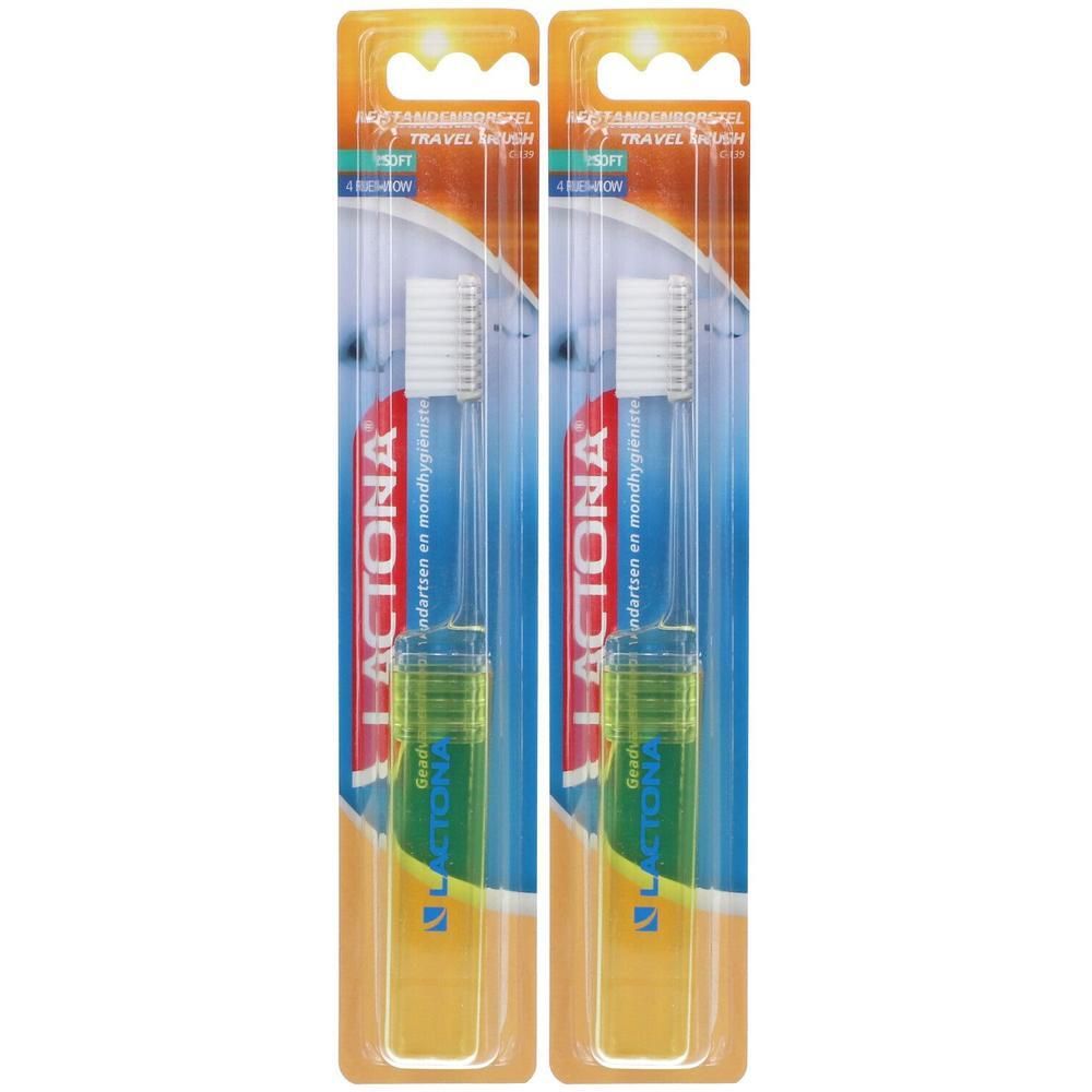 Lactona Reisezahnbürste soft 2x 2x1 St Zahnbürste