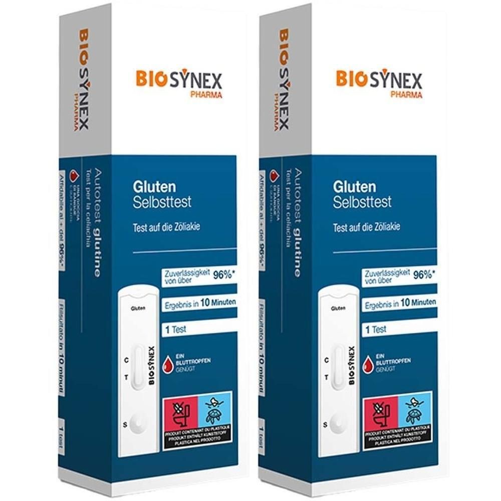 GLUTEN+Zöliakie Selbsttest 10 Minuten Blut 2x 2x1 St Test