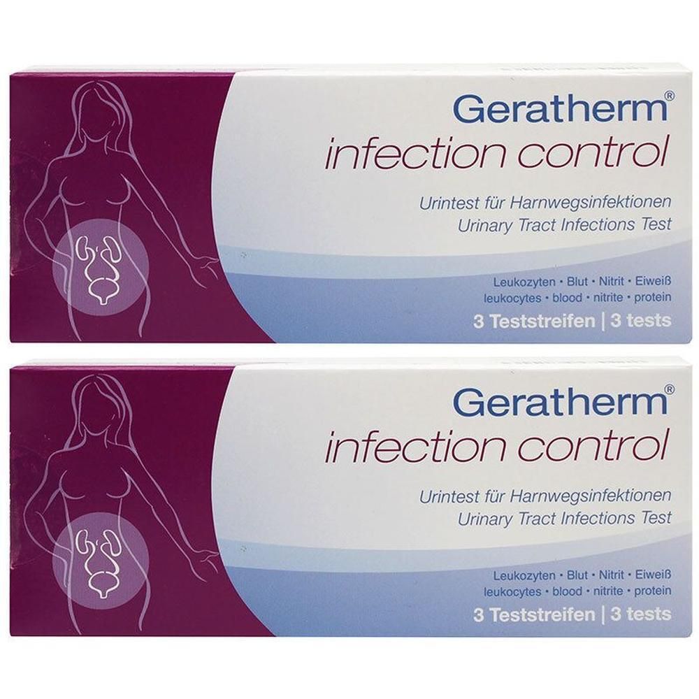 Geratherm infection control Harnwegsinfektionstest 2x 2x3 St Teststreifen