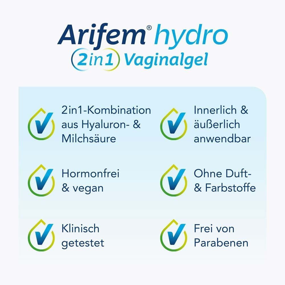 Grafik mit Vorteilen: 2in1, hormonfrei, vegan, klinisch getestet, ohne Duftstoffe, ohne Parabene.