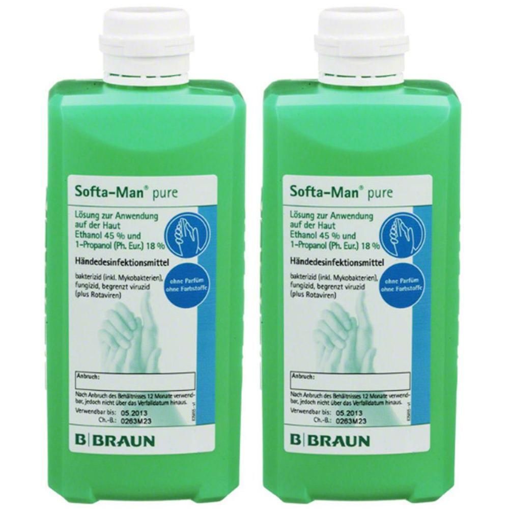 Softa-Man pure Händedesinfektionsmittel 2x 2x500 ml Lösung