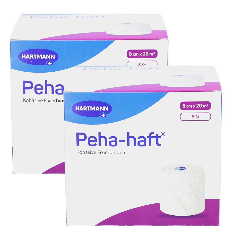 Peha-Haft Fixierbinde latexfrei 8 cmx20 m 2x 2x8 St Binden