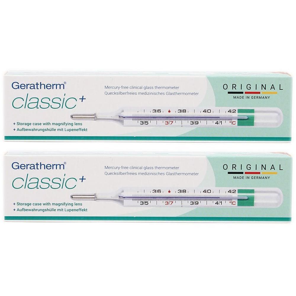 Geratherm classic XL o.Quecksilber Fieberth.m.Lupe 2x 2x1 St