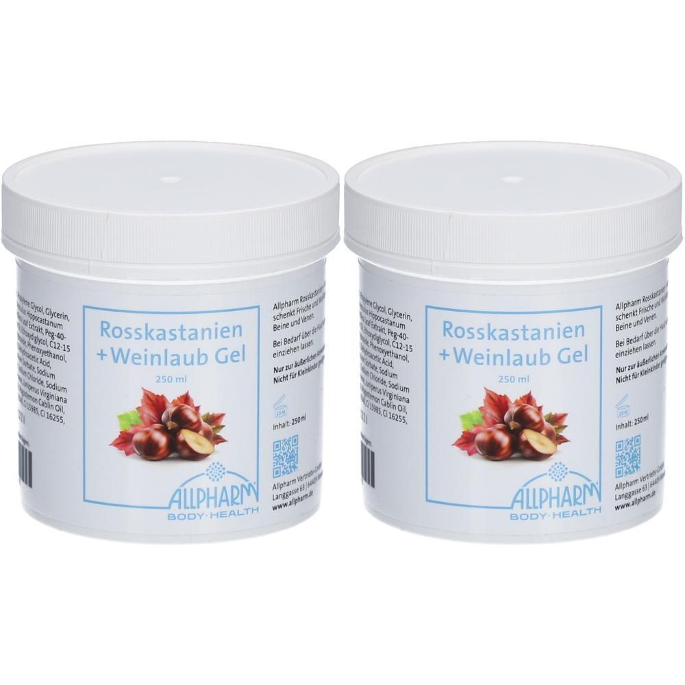 Rosskastanien+Weinlaub Allpharm Premium Gel 2x 2x250 ml