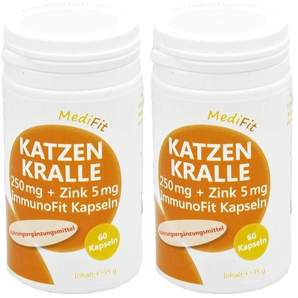 Katzenkralle 250 mg+Zink 5 mg ImmunoFit Kapseln 2x 2x60 St