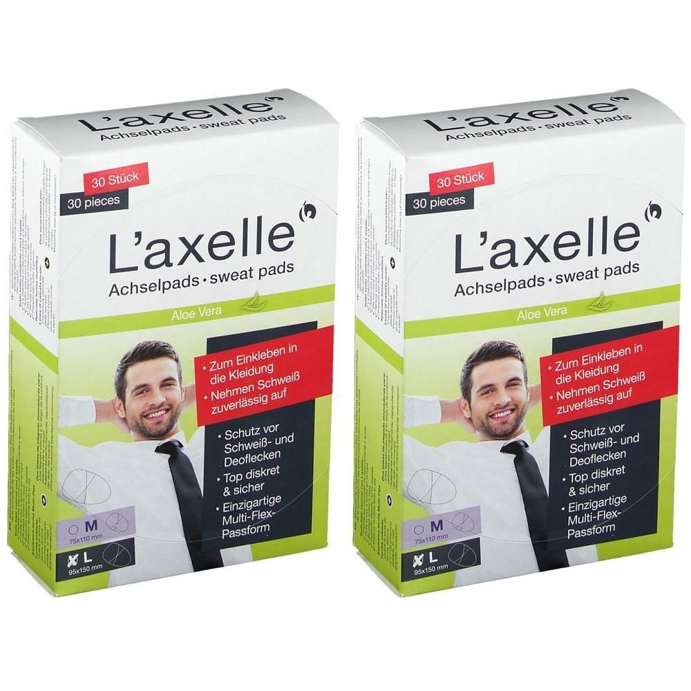 Laxelle Achselpads mit Aloe Vera Gr.L 2x 2x30 St Kompressen