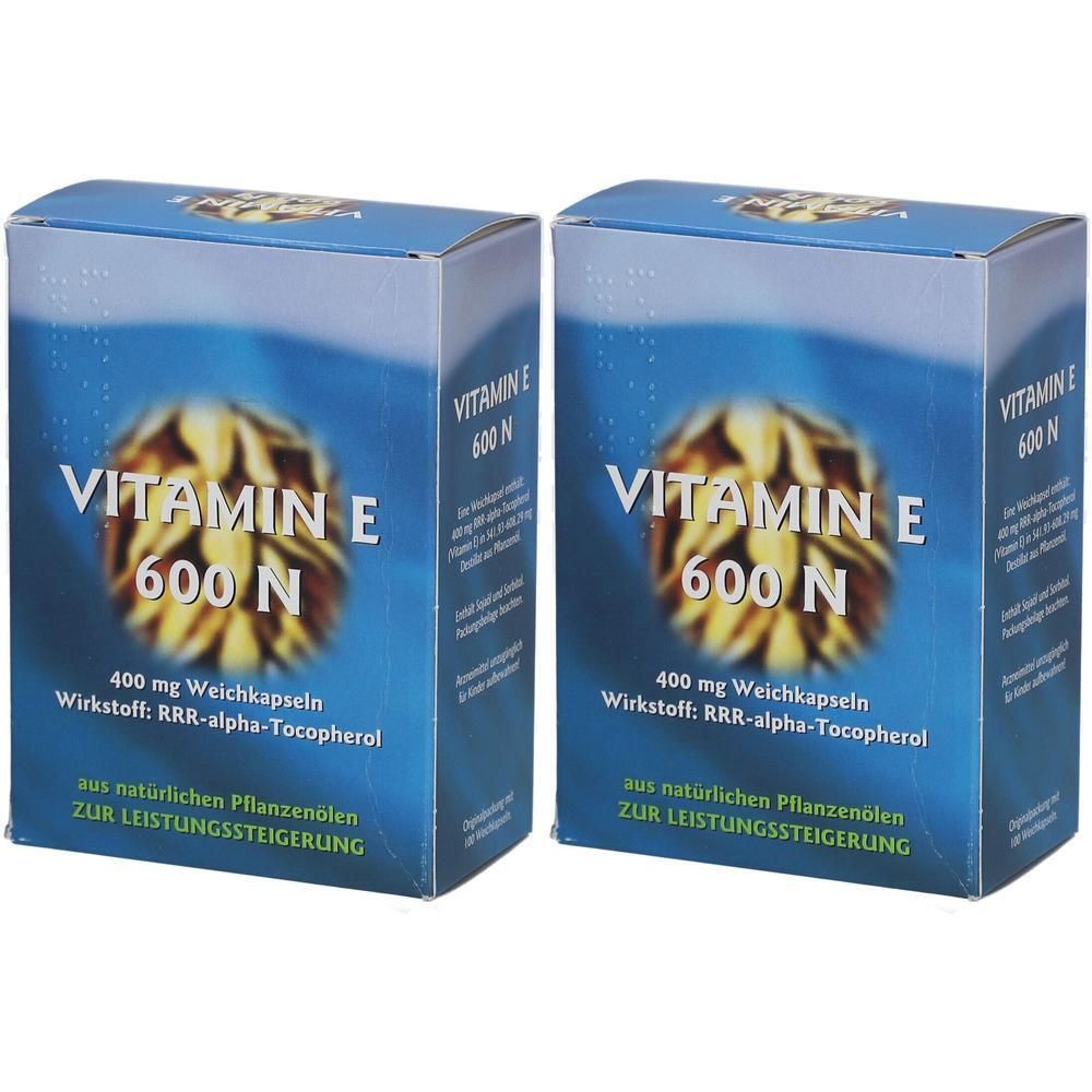 Vitamin E 600 N Weichkapseln 2x 2x100 St