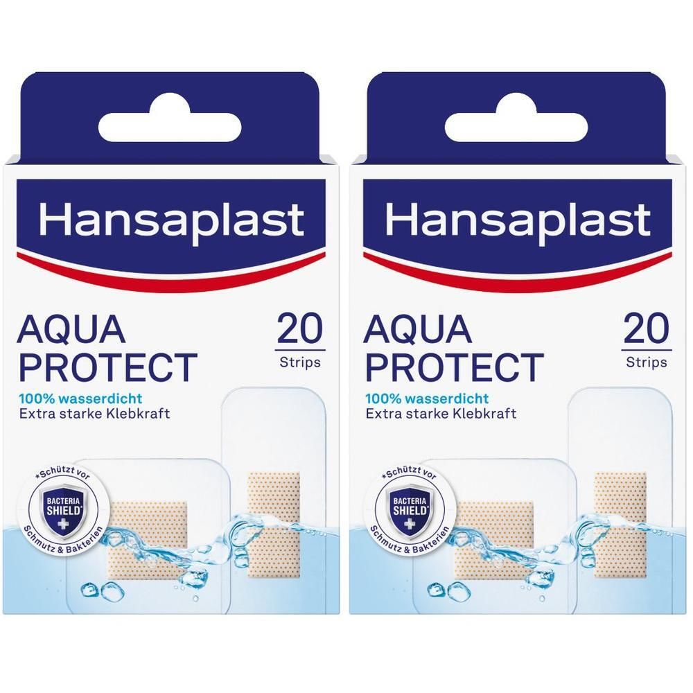 Hansaplast Aqua Protect Pflasterstrips 2x 2x20 St Pflaster