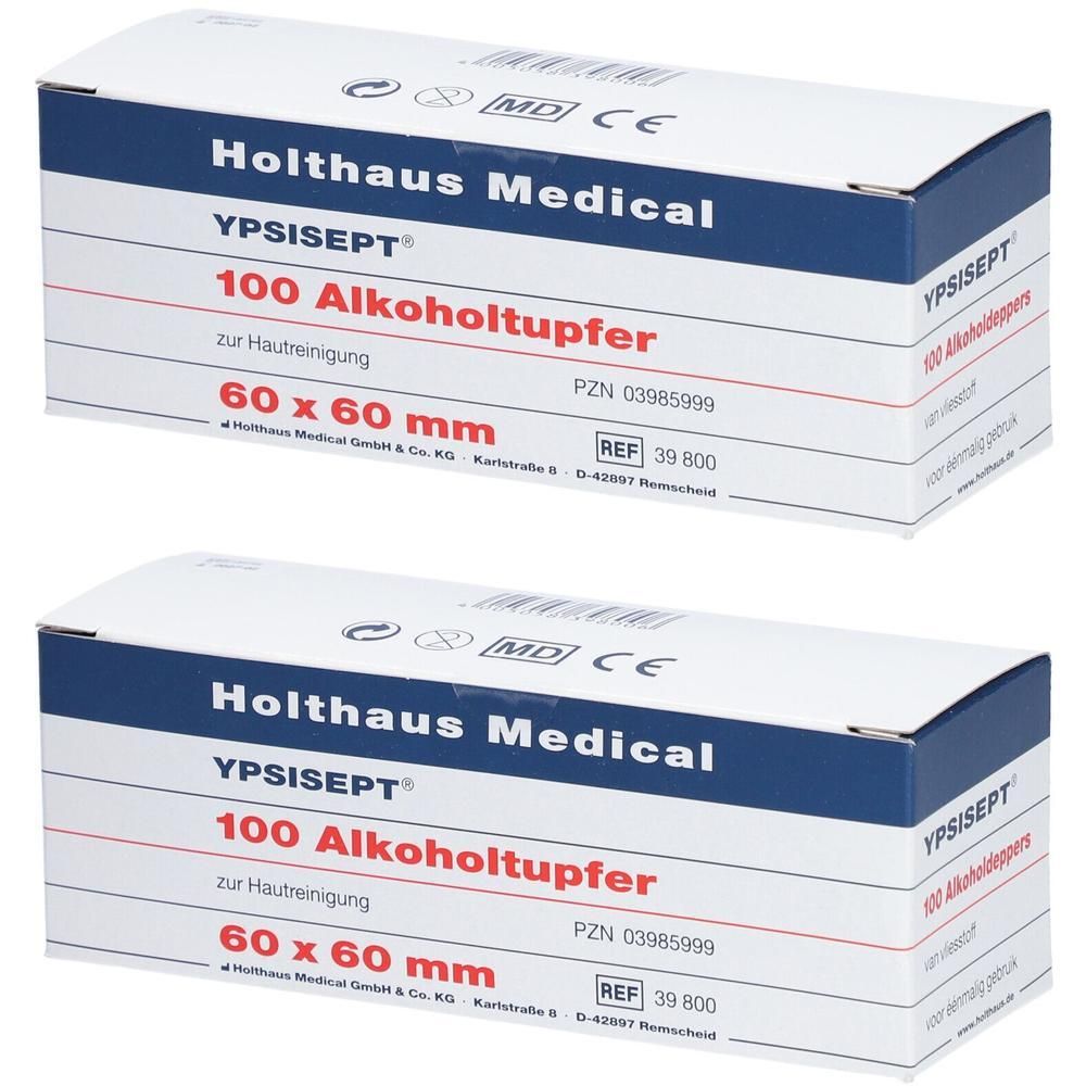 Alkoholtupfer Ypsisept 25x65 mm 2x 2x100 St Tupfer