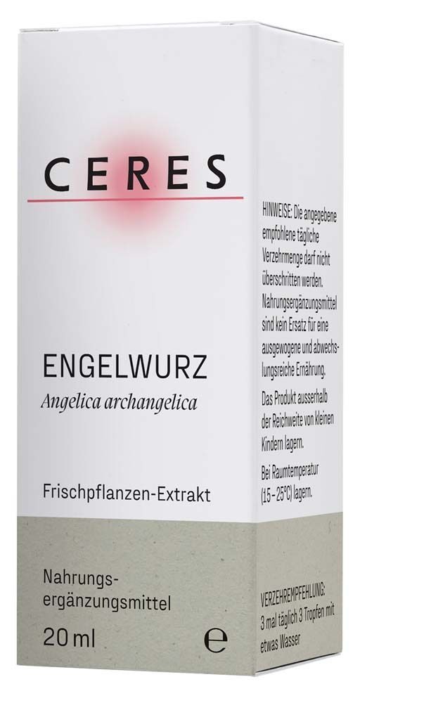 CERES Engelwurz Flasche und Schachtel, 20ml, Frischpflanzen-Extrakt.