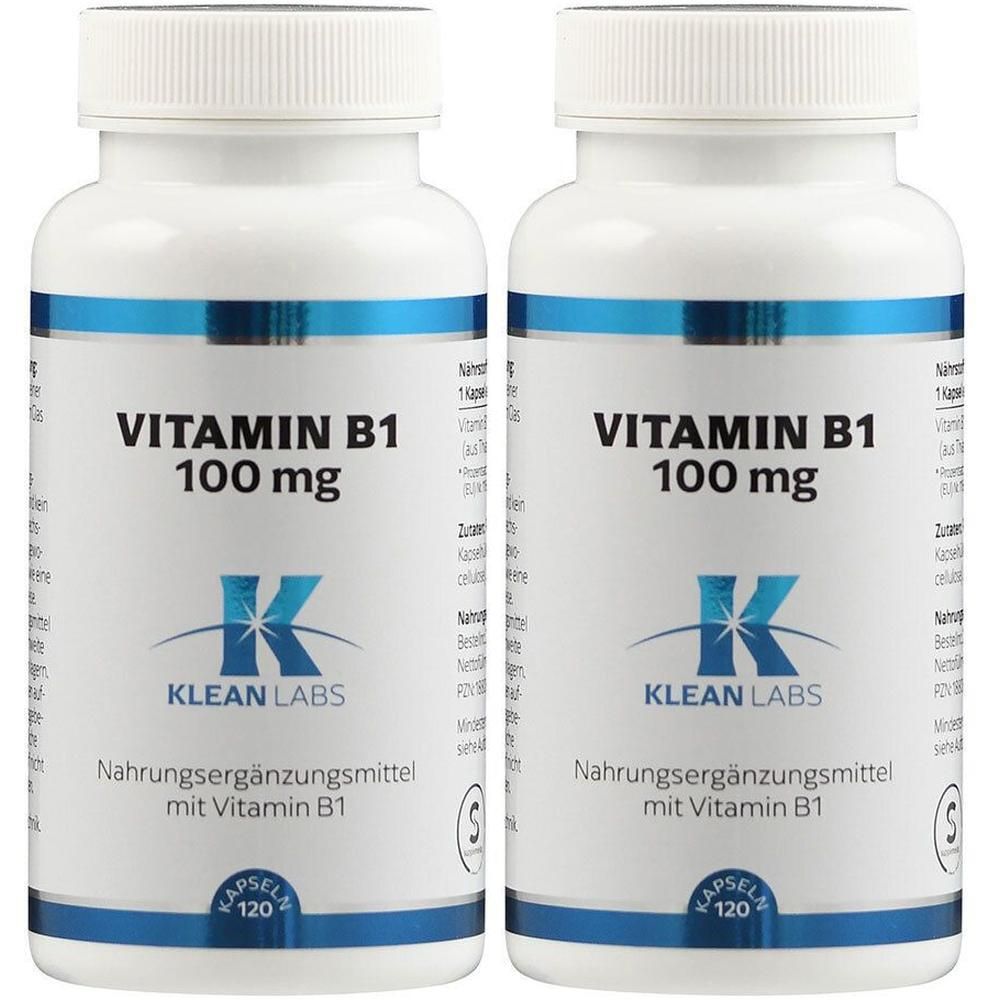 Vitamin B1 100 mg Klean Labs Kapseln 2x 2x120 St