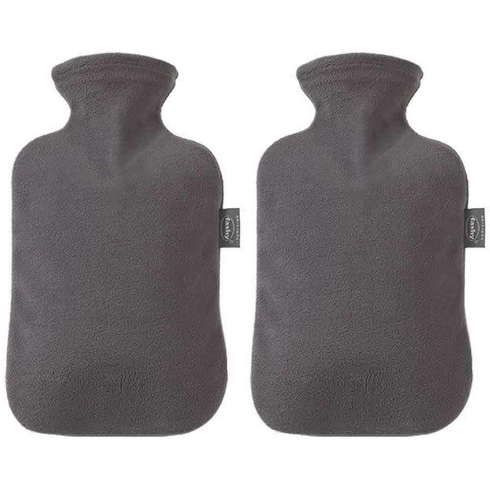 Fashy Wärmflasche Bezug anthrazit 2x 2x1 St