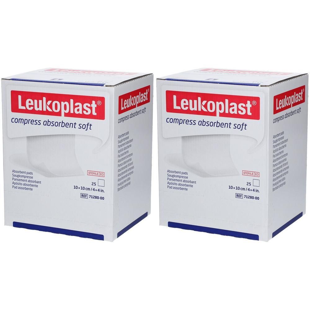 Leukoplast compress absorbent soft steril 10x10cm 2x 2x25x1 St Kompressen