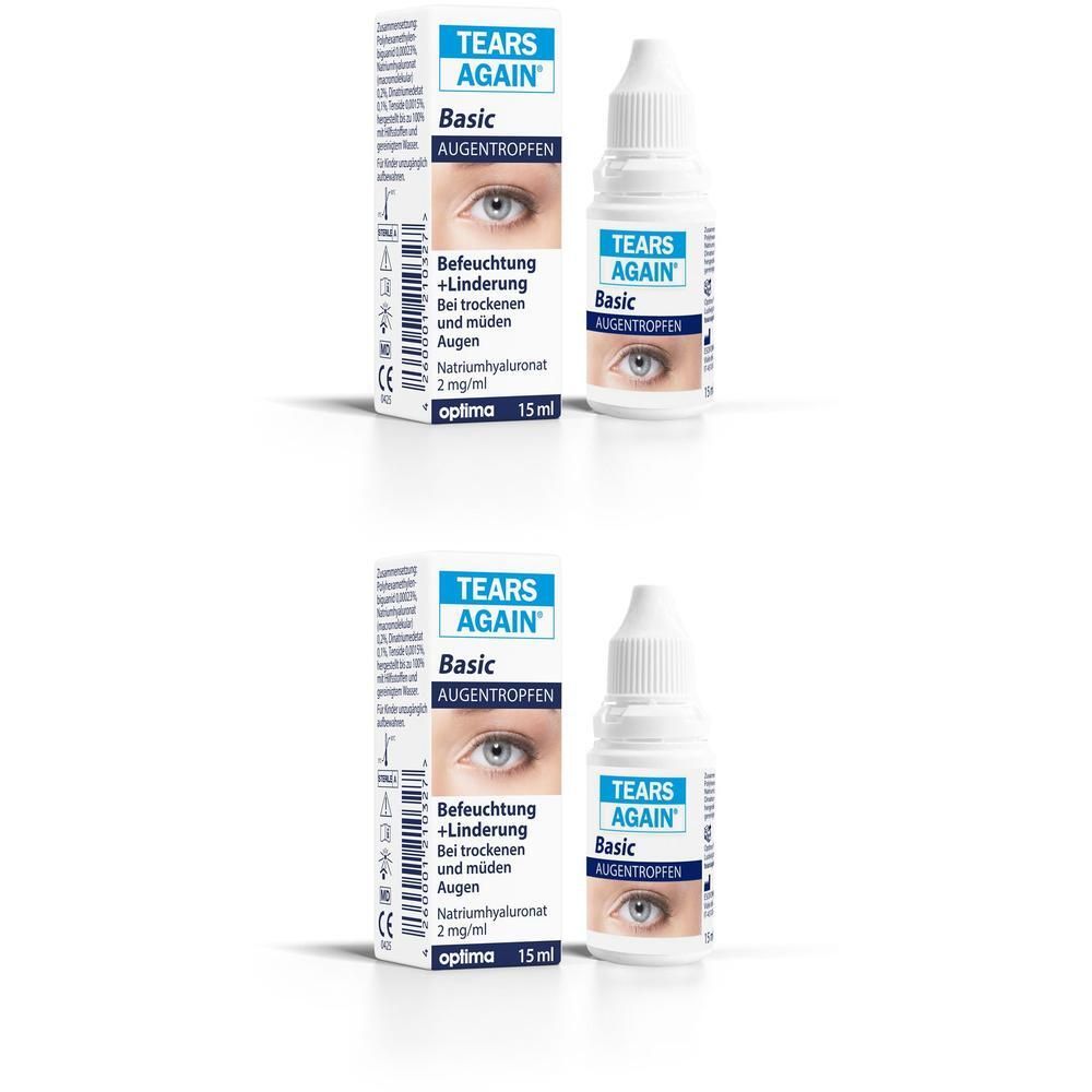 Tears Again Basic Augentropfen 2x 2x15 ml