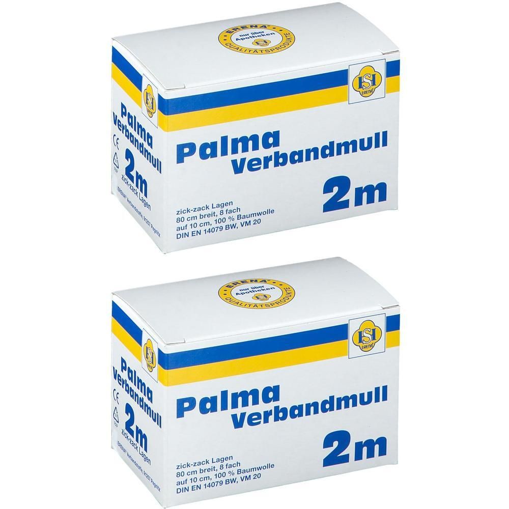 Palma Verbandmull 80 cm 2 m zickzack Lagen 2x 2x1 St Verband