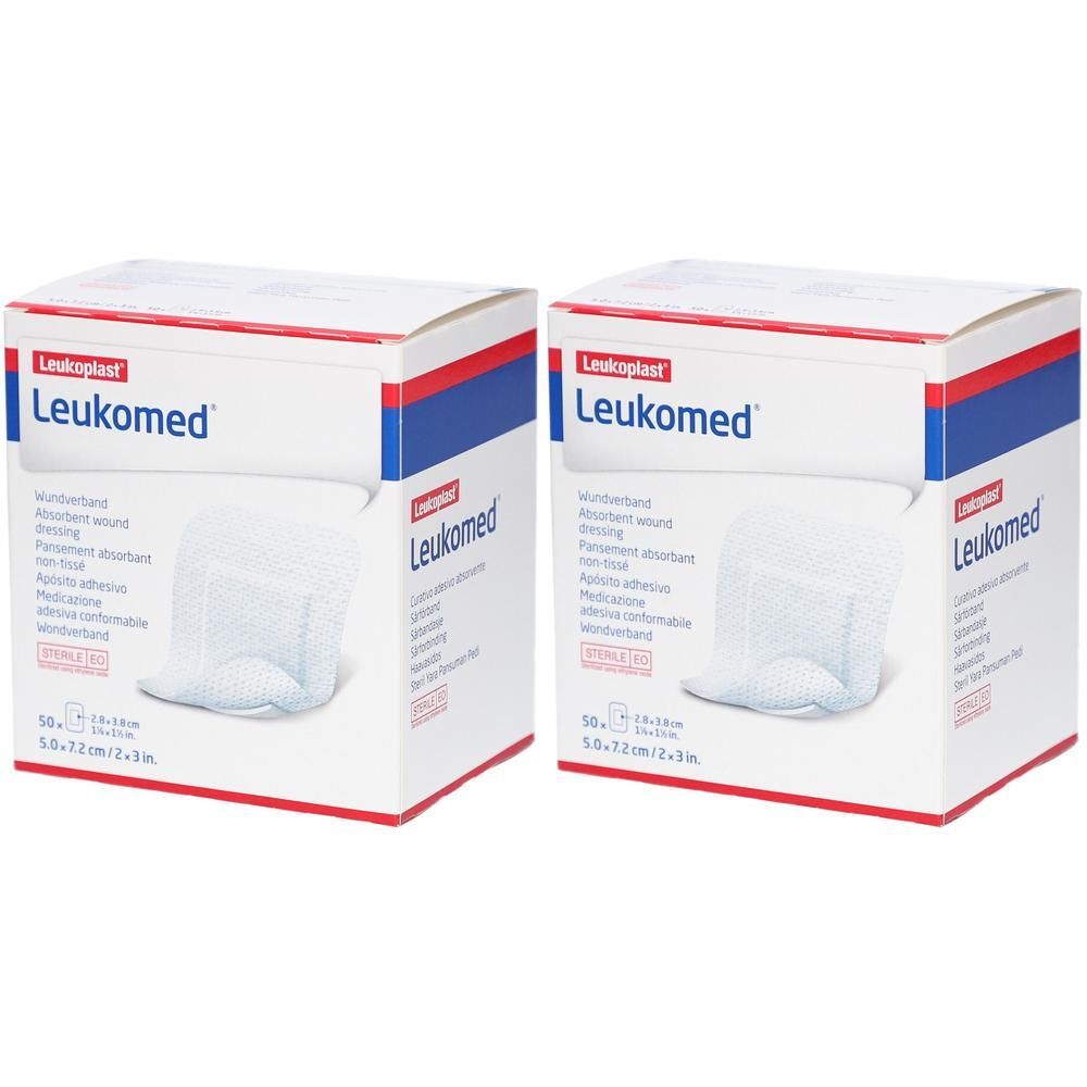 Leukomed sterile Pflaster 5x7,2 cm 2x 2x50 St