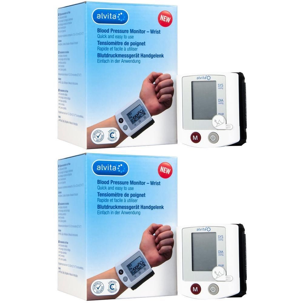 Alvita Blutdruckmessgerät Handgelenk 2x 2x1 St