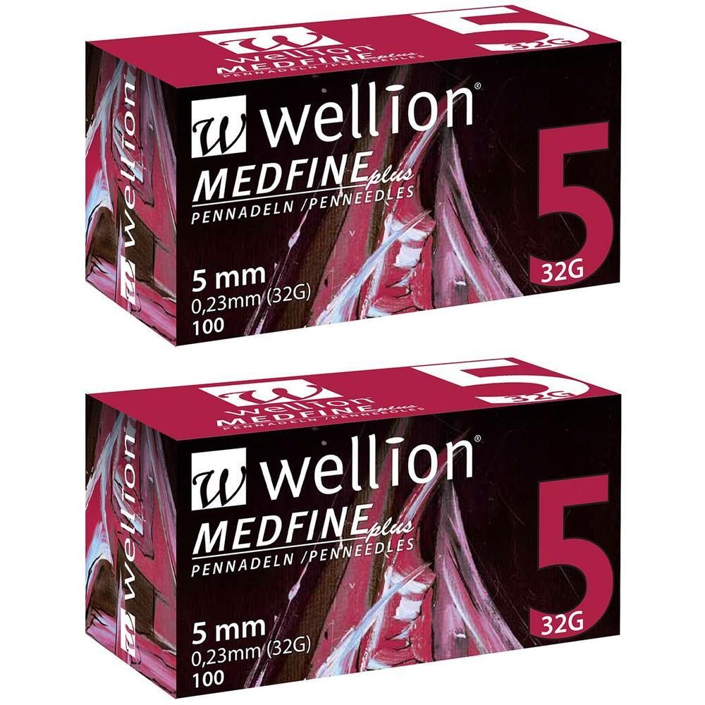 Wellion Medfine plus Pen-Nadeln 5 mm 32 G 2x 2x100 St Kanüle
