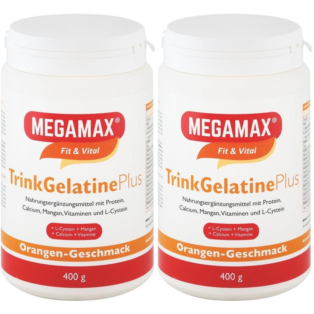 Megamax Trinkgelatine Pulver 2x 2x400 g
