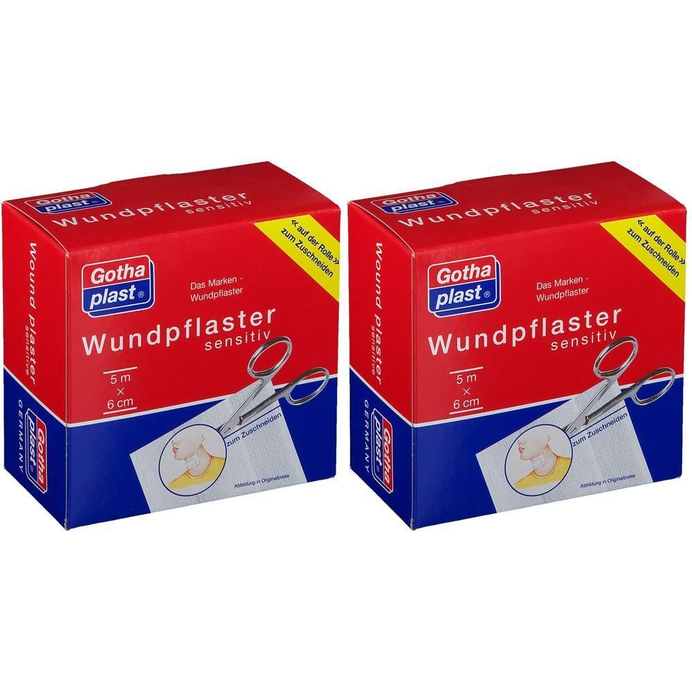 Gothaplast Wundpfl.sensitiv 6 cmx5 m 2x 2x1 St Pflaster