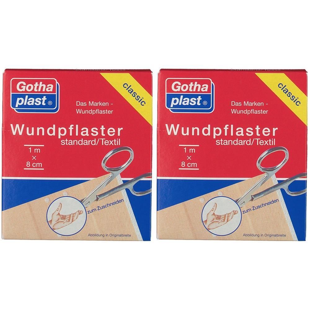Gothaplast Wundpfl.stand.8 cmx1 m 2x 2x1 St Pflaster