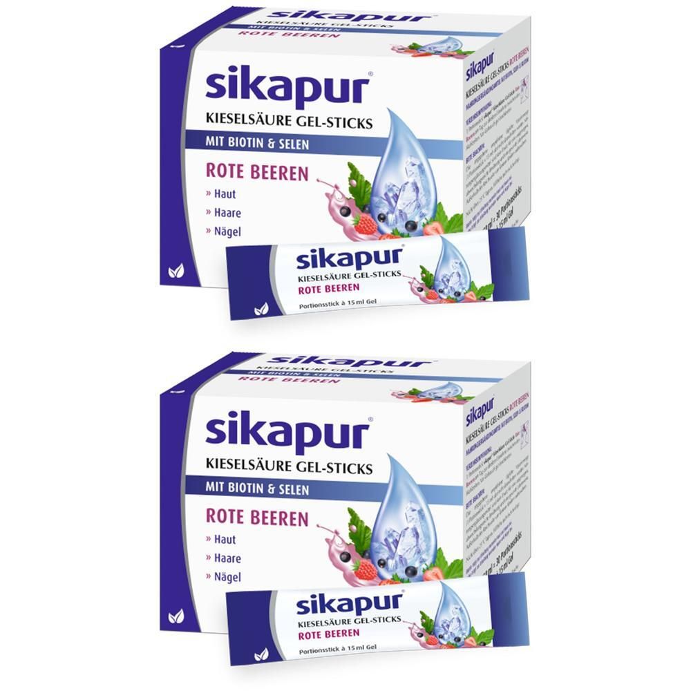 Sikapur Kieselsäure Gel-Sticks rote Beeren 2x 2x30 St Beutel